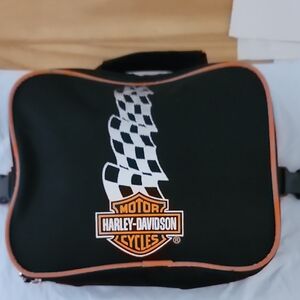 Harley-Davidson Black Lunch Bag with Orange Trim